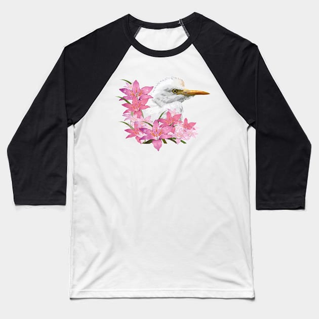 cattle egret Baseball T-Shirt by obscurite